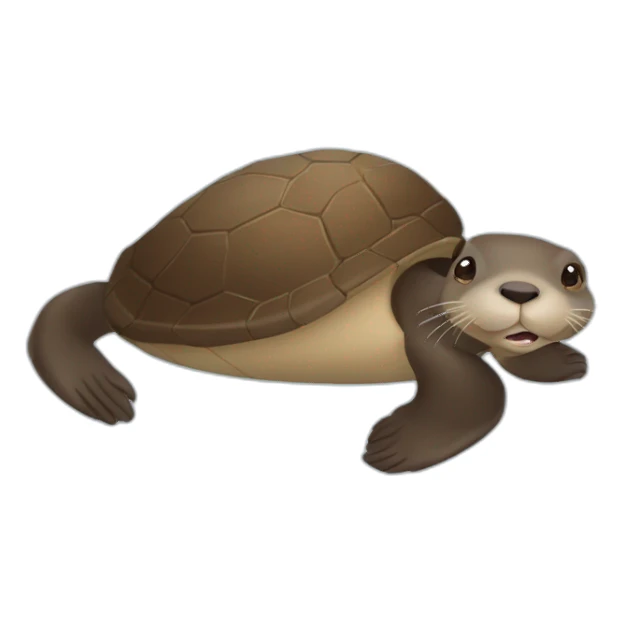 loutre sur une tortue sticker