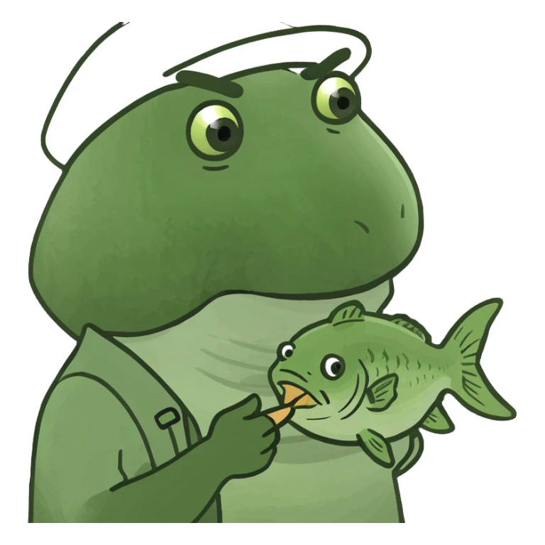a fisherman holding a fish sticker