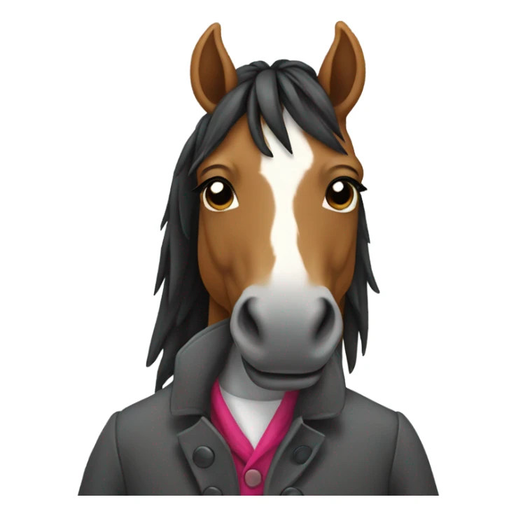 Horse in a coat sticker