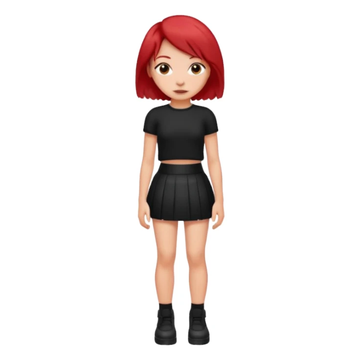 black red skirt mini sticker