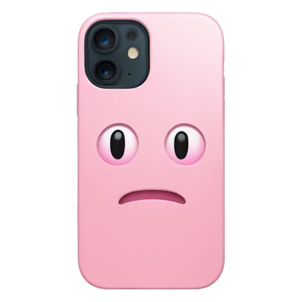  Pink IPhone 12 with cute phone case sticker