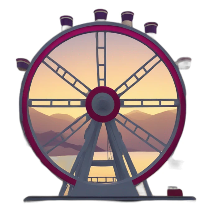 A ferry wheel live themed sticker