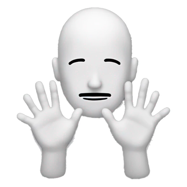Man with no face and very long fingers sticker