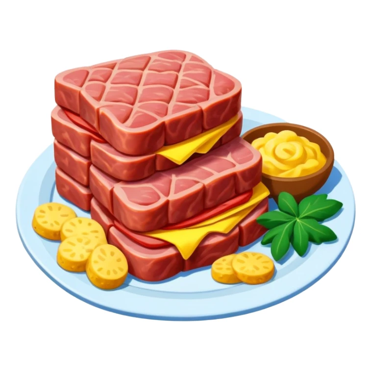 matisse style spam meat landscape sticker