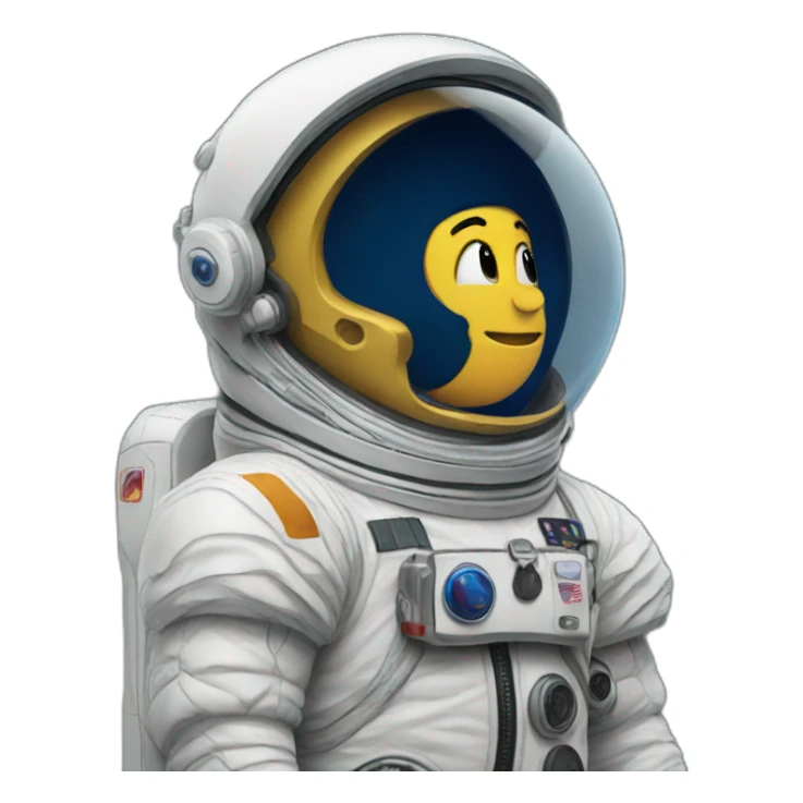 Spaceman kiss sticker