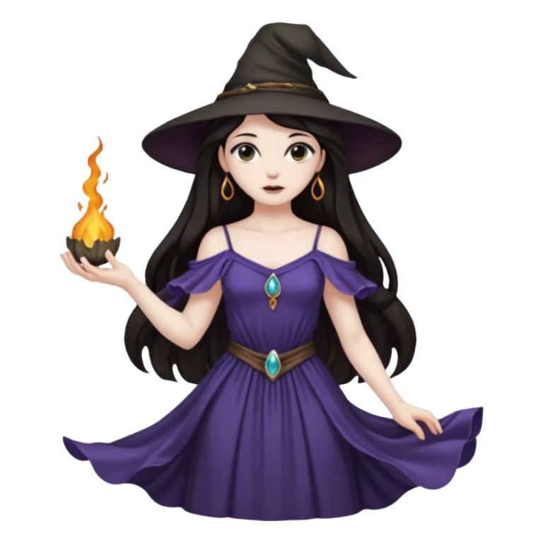 circe witch dark hair sticker