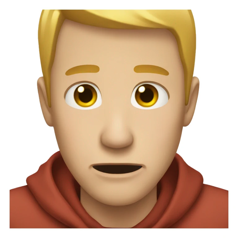 White man crying sticker