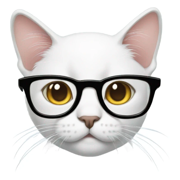 cat with glasses  sticker