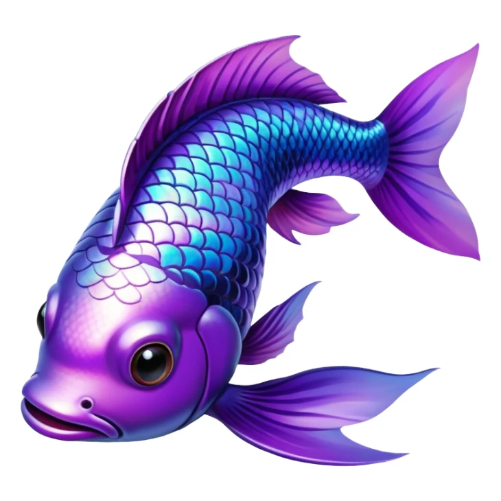Purple Koi Fish sticker