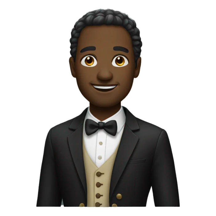 black gentleman sticker