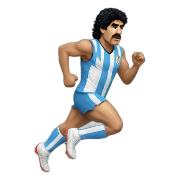 Maradona running 86 sticker