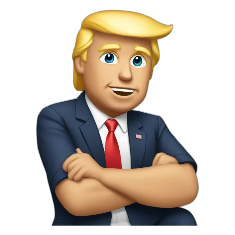 Donald Trump en train de se moquer sticker