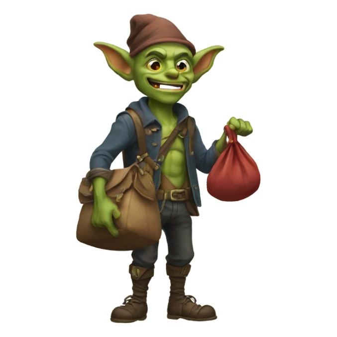 Goblin with lootbag sticker