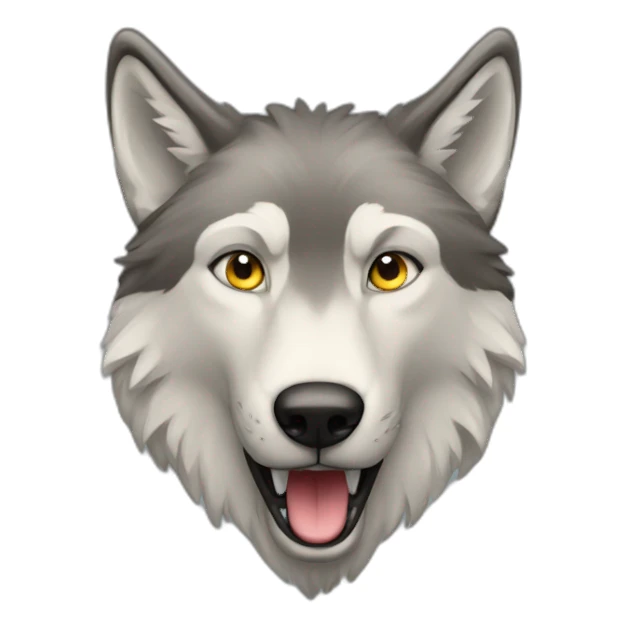 Loup sur un âne sticker