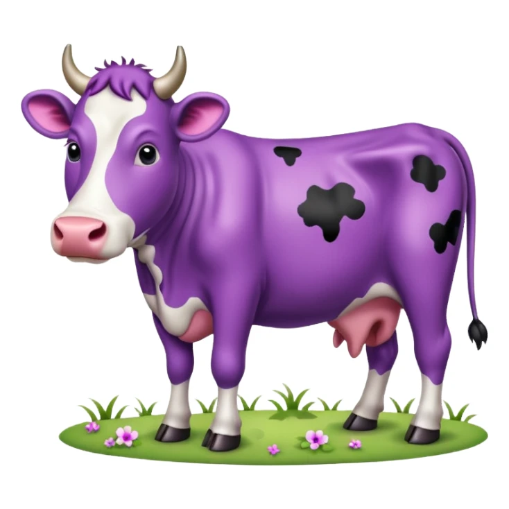 purple cow sticker