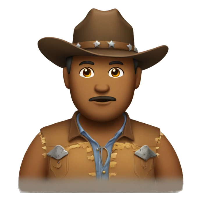 fat cowboy sticker