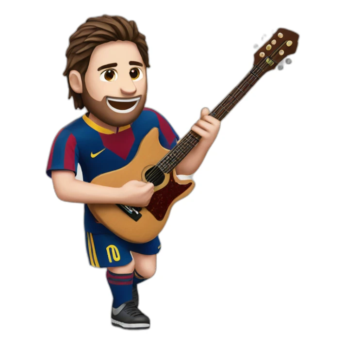 Messi play they guitar sticker