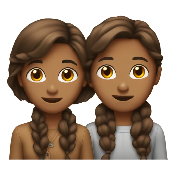 Two brown haired bestfriends sticker