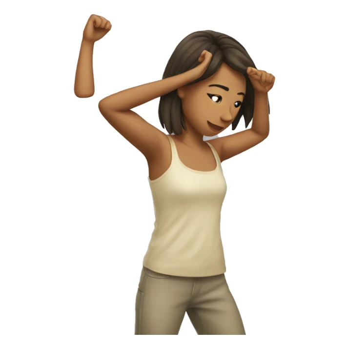 Fille qui fais un dab sticker