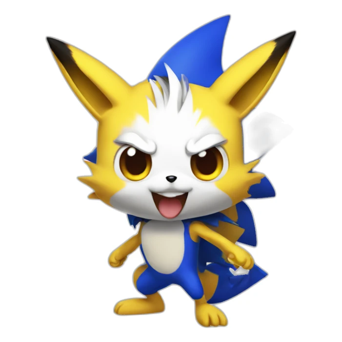 Sonic pikachu hybrid sticker