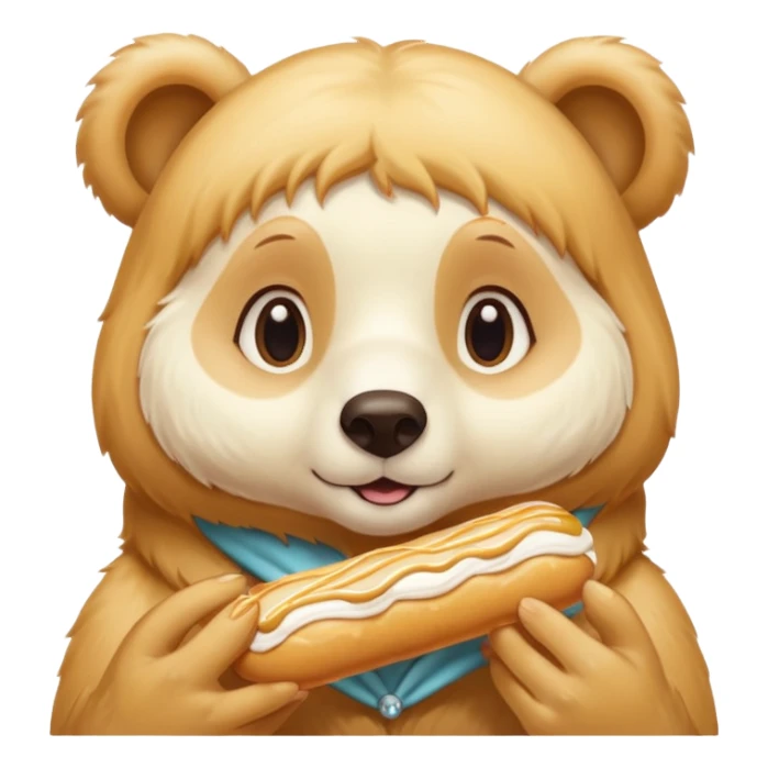 Butterscotch éclair and white female  bears combined  sticker