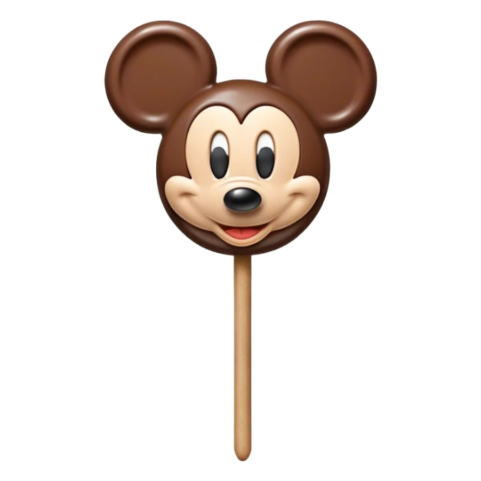 Mickey Mouse shaped chocolate on a stick  sticker