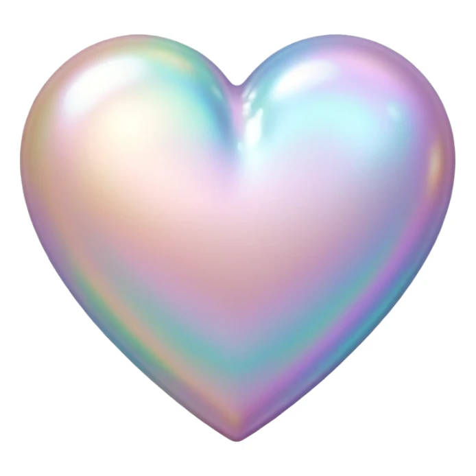 pastel heart with a pearl texture sticker
