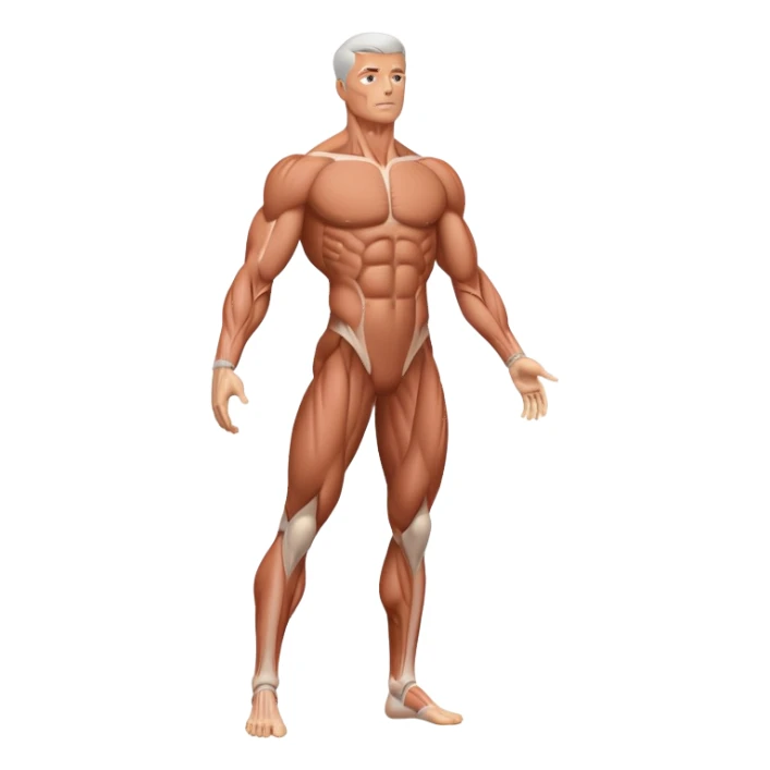 Full human body, anatomical figure, standing position sticker