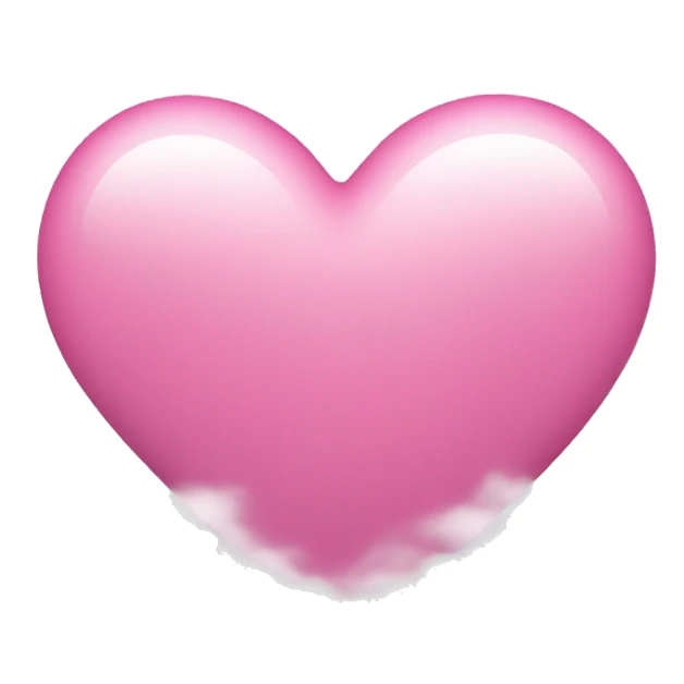 Pink heart with clouds around  sticker