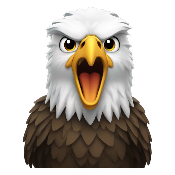Angry eagle sticker