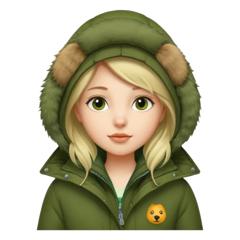 girl in parka sticker
