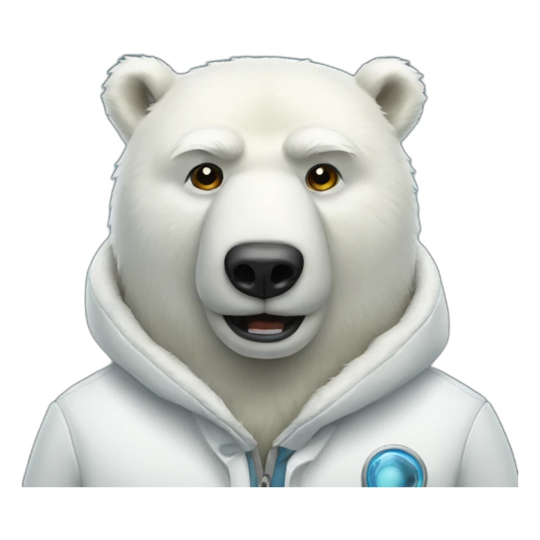 polar bear scientist sticker