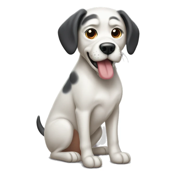 Moging dog sticker