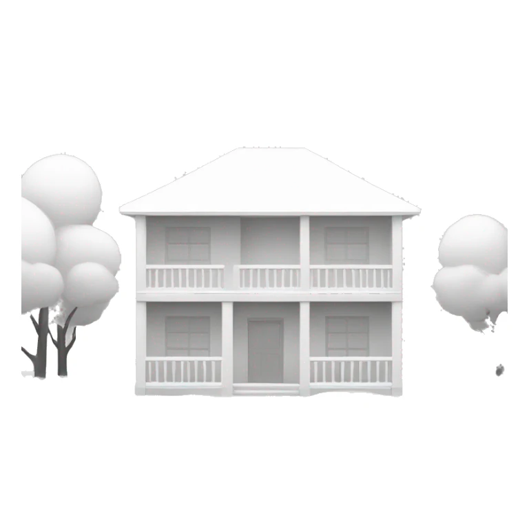 minimalistic white monochrome scene sticker