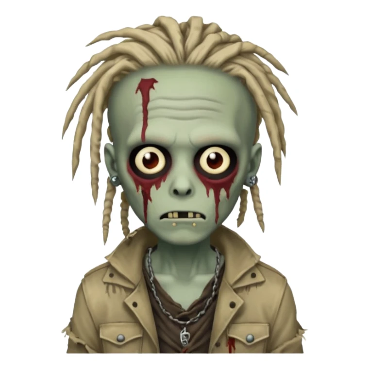 Zombie boy with dreads sticker