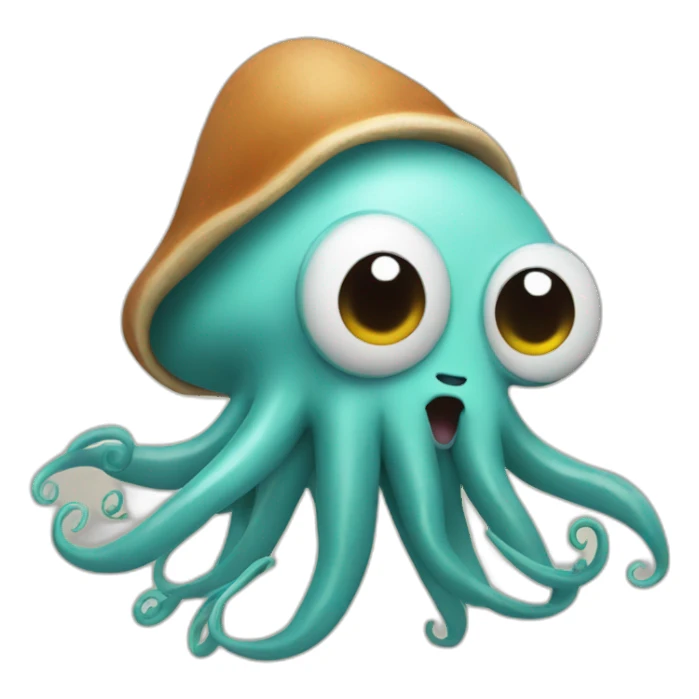squid celebrating sticker