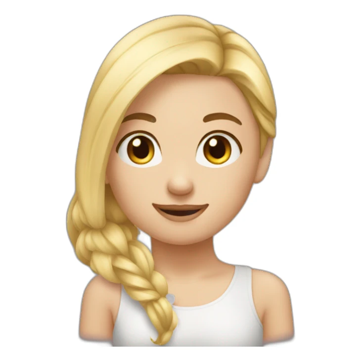 Mädchen mit Pony blond sticker