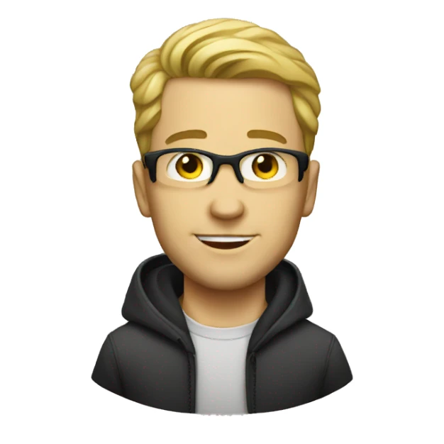 white man DJ sticker