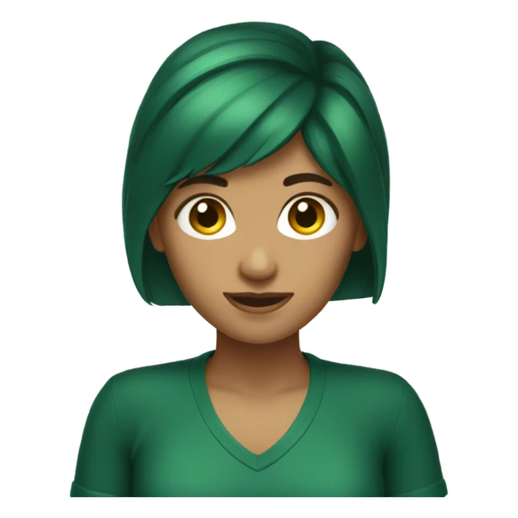 Dark Green mini skirt isolated sticker