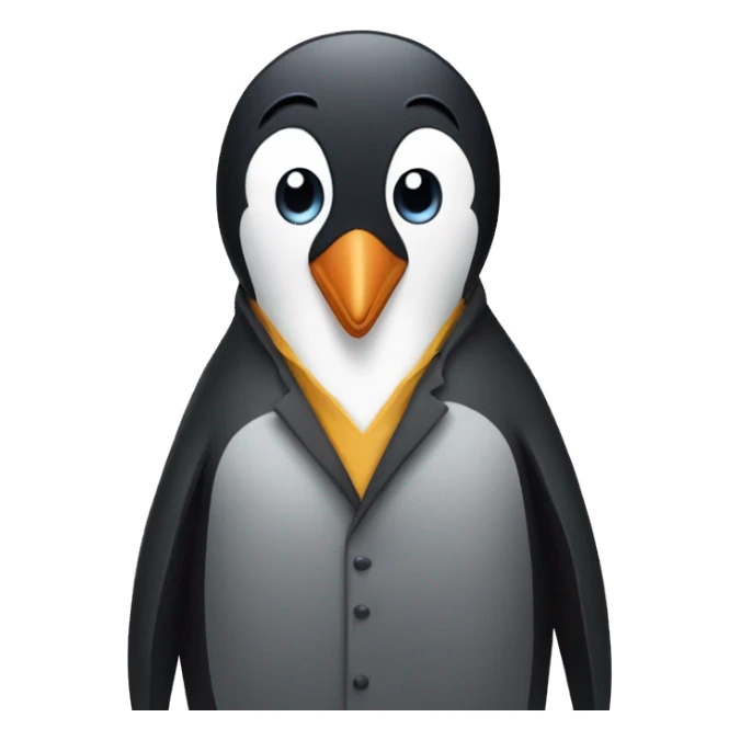 Penguin losing hair sticker