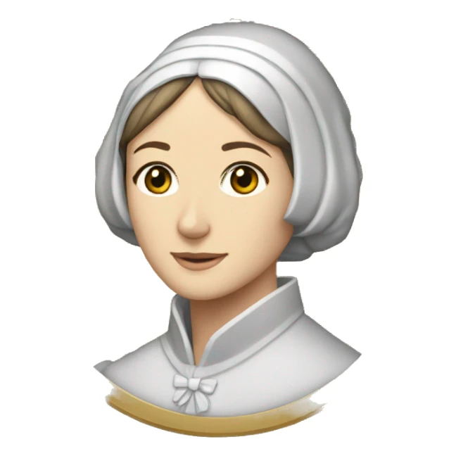Moneda con el rostro de florence nightingale sticker