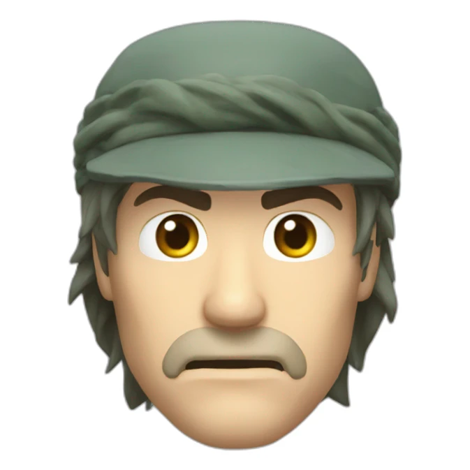 Solid snake face sticker