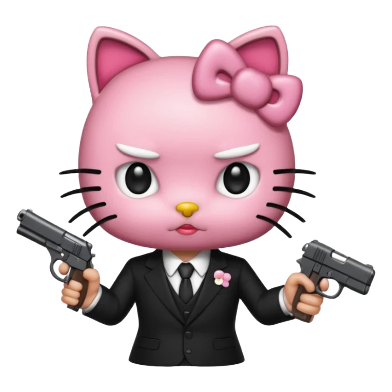 Mafia boss hello kitty who is a killer sticker