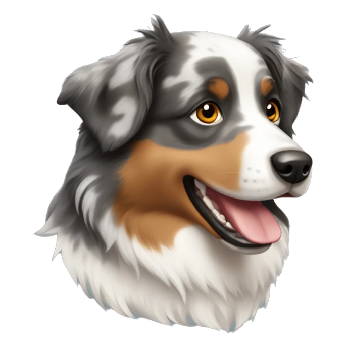 Australian shepherd 3 color  reading sticker