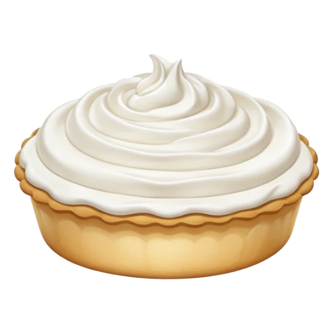 whole cream pie, simple, clear sticker