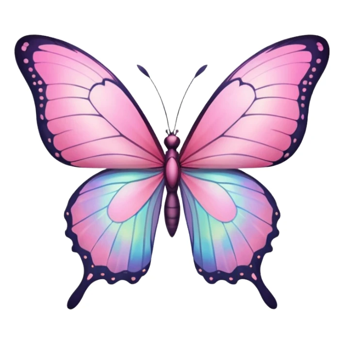 Pink butterfly sticker
