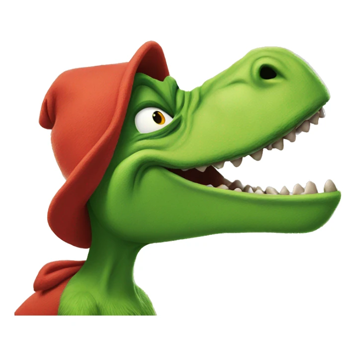 The grinch and a dinosaur sticker