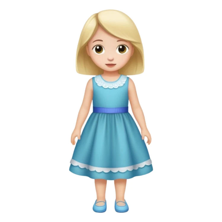 a little girl getting dressed sticker