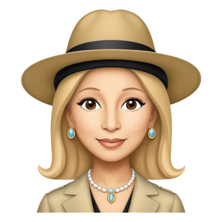 barbra streisand with hat sticker