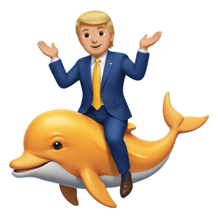 i’m trump at walmart while riding a dolphin sticker
